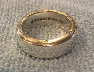 Vintage Men’s Tiffany & Co.  Metropolis Band Ring 925 Sterling Silver Size 12