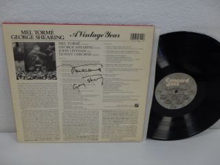 Mel Torme / George Shearing A Vintage Year Signed Album By Both Concord Jazz