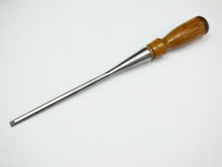 Vintage Old Wood Socket Chisel Tool 1/4 " Marked Imperfect Unusual Tool