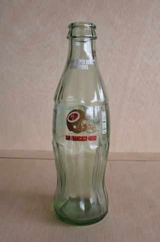 1994 Coca - Cola San Francisco 49ers Superbowl Champions Commemorative Bottle