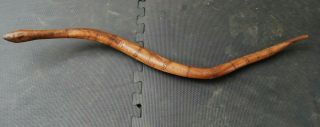 A Old Central Australian Aboriginal Carved Wooden Snake - Inland Taipan