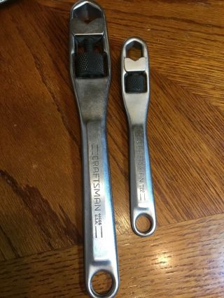 12 & 8 Inch Craftsman Box End Adjustable Wrench 44666& 44663