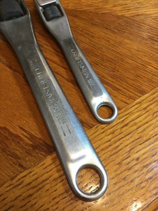 12 & 8 Inch Craftsman Box End Adjustable Wrench 44666& 44663 3