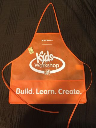 The Home Depot Kids Workshop Orange Apron Build Learn Create,  Birdhouse Pin