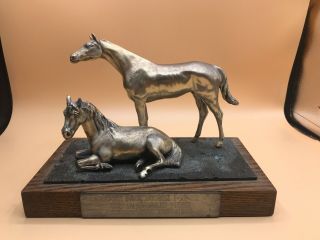 Vintage Bowie Maryland Race Course Horse Trophy 1 - 10 - 73 Di Gennaro Purse