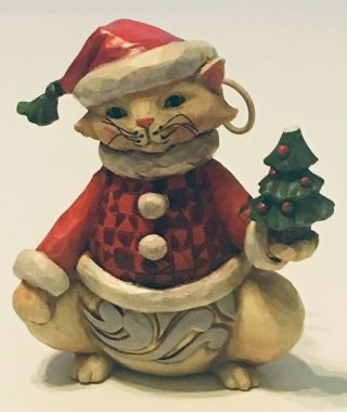 Jim Shore Christmas Santa Cat Kitten Figurine Tree Ornament Holiday Gift