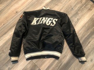 Vintage Los Angeles Kings Satin Starter Jacket Men’s Medium Nwa 80’s 90’s Nores