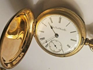 Antique Elgin 18 Size 7 Jewels 1895 Hunting Case Pocket Watch 3