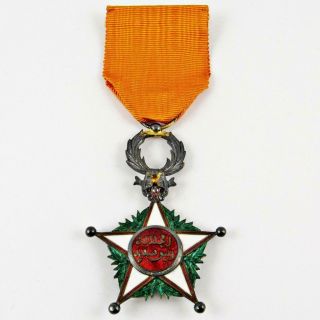 Antique Wwi Morocco French Protectorate Order Of Ouissam Alaouite Moroccan Medal