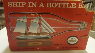 Vintage 1971 Ship In A Bottle Kit