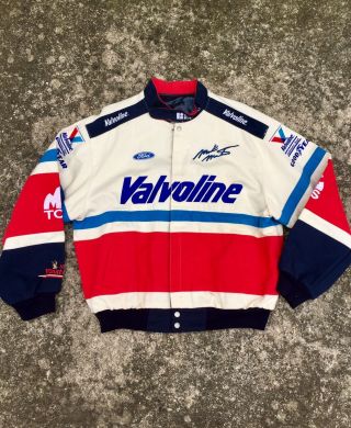 Vintage Nascar Mark Martin Valvoline Ford Jeff Hamilton Racing Jacket Size Xl