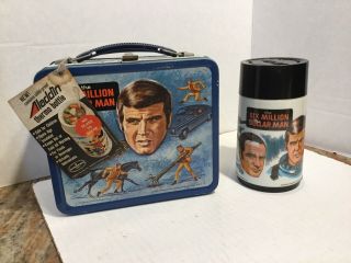 Vintage 1974 The Six Million Dollar Man Metal Lunchbox With Tags