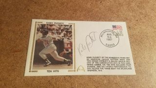 1987 Kirby Puckett Ten Hits Cover Signed Signature
