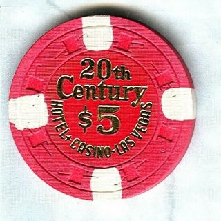 20th Century Casino (las Vegas) $5 Chip (n1313) (su).  Xls