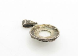 925 Sterling Silver - Vintage Freshwater Pearl & Marcasite Drop Pendant - P8907 3
