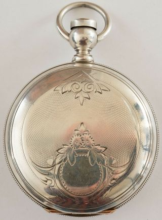 Antique 1864 Waltham Sterling Silver 18 Size Key Wind Pocket Watch