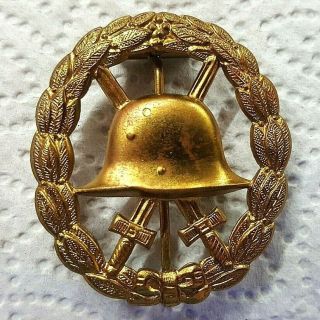German Wwi Medal Wound Badge 1914 1918 Deutsches Heer Decoration Brass Repousse 