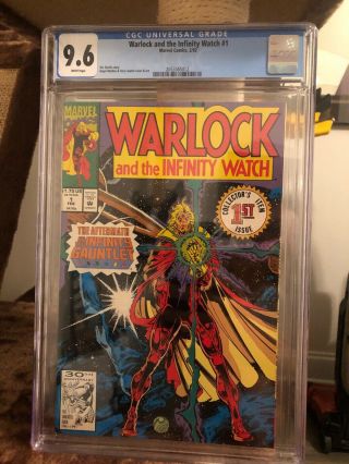 Warlock And The Infinity Watch 1 1992 Marvel Cgc 9.  6 Infinity Gauntlet Gotg3 
