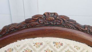 Early1900 ' s Carved Mahogany Sofa Love Seat Swan Arms & Claw Feet 57 