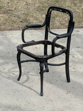 Rare Cane Vienna Austria Ny Michael Thonet Oak Bentwood Arm Chair