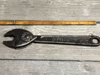 Rare Old Antique 10 " Larc - O - Matic Self Adjusting Wrench - - Chicago - O.  H.  Tools - U.  S.  A