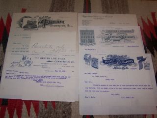 Six 1890s Letterheads Sent To Ouray Colorado County Clerk Tomboy Gold Mines