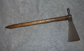 Huron Indian Pipe Tomahawk Hudson Bay Comp.  Marks Forged Iron Head 1840