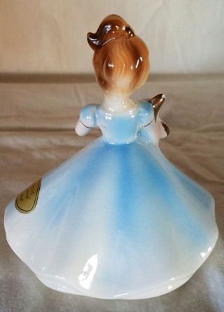 Vintage JOSEF ORIGINALS April Diamond Birthstone Girl Figurine Blue Dress 3