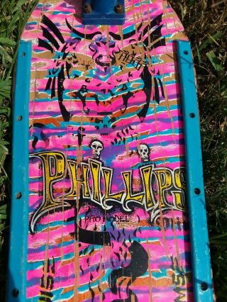 1987 Vintage Sims Jeff Phillips Pro Street Complete Skateboard Tie Dye Demon