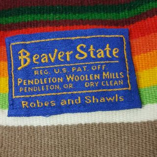 VTG Beaver State Pendleton Woolen Mills Blanket Robes And Shawls 58x66 2