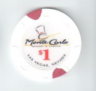 Las Vegas,  Nv Monte Carlo Resort $1 Casino Poker Chip