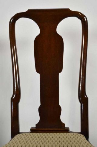 Set of 8 Queen Anne English Mahogany Dining Chairs 2 Arms 6 Singles 3