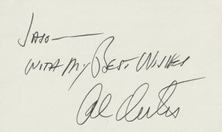 Al Oerter,  Autograph