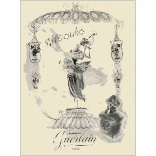 1948 Guerlain: Mitsouko Parfum Vintage Print Ad