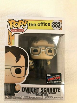 Nycc 2019 Funko Pop The Office Dwight Schrute Official Sticker Pop Protector