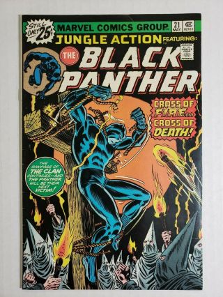 Jungle Action 21 Black Panther Vs The Kkk 1976 - Great Cover