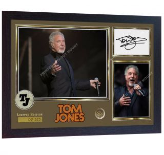 Tom Jones Signed Print Photo Autographed Poster Music Framed