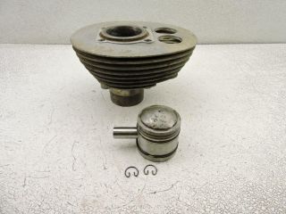 Cylinder Barrel And Piston No Broken Fins Vintage Moto Guzzi 125 Single 1284br