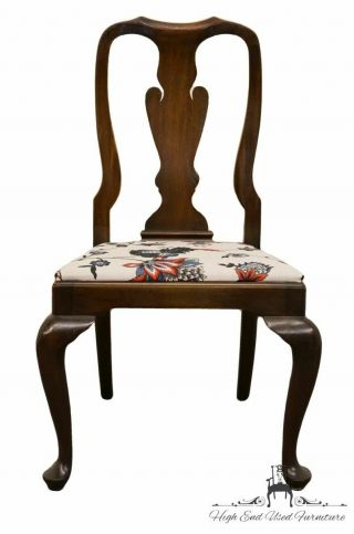 Henkel Harris Solid Mahogany Queen Anne Style Dining Side Chair 110s