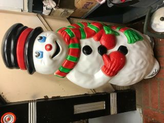 Vintage Frosty The Snowman Blow Mold 38 " Christmas Winter Grand Venture Outside