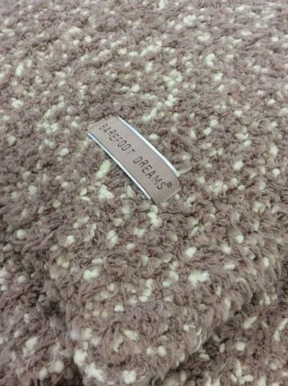 Barefoot Dreams Chunky Boucle Knit Throw Blanket Vintage Rose/Cream 45”x60” 2
