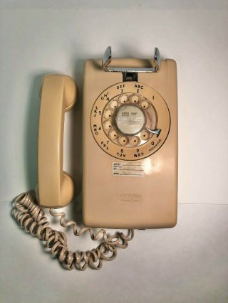 Vintage Western Electric Bell System Pink Rotary Wall Phone Telephone