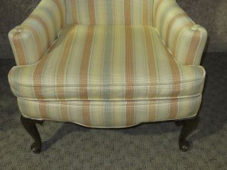 Vintage Ethan Allen Queen Anne Style Wing Chairs 2