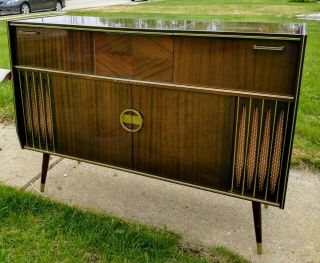 Pics Mcm Console W Blaupunkt Receiver And 8 - Track Player,  Girard Turn - Table