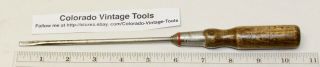 Vintage 10 3/8 " Stanley No.  45 Electrician Wood Handle Screwdriver / $4 To Ship