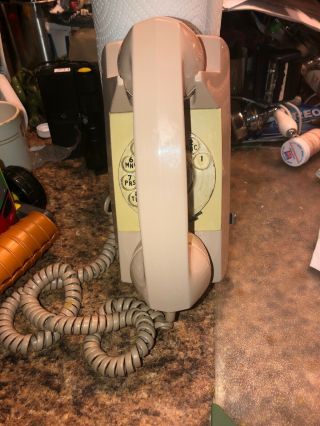 Beige Vintage Gte " Automatic Electric " Rotary Dial Phone - Wall Mount