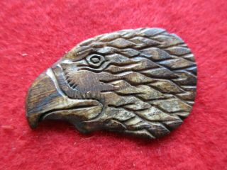 Northwest Coast Carved Moose Antler Effigy,  " Eagle Head " Design,  Wy - 04100