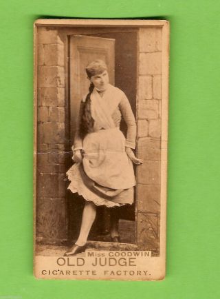 D150.  14.  Old Judge Cigarette Card C.  1890,  Miss Goodwin