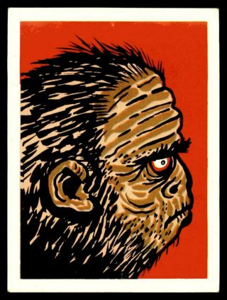1961/ 1963 - 65 Leaf Spook Stories Series 2 Ape Head Sticker