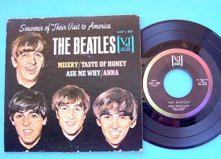 1964 The Beatles 45 - Rpm Ep Vee - Jay Vjep 1 - 903 Souvenir Of Their Visit To America
